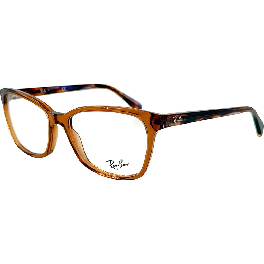 Ray Ban RB5362 Womens Plastic Eyeglass Frame 8179 Transparent Brown 54-17